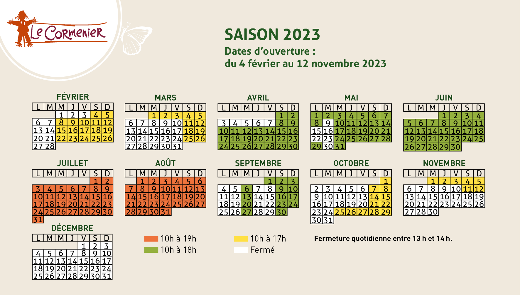 CALENDRIER CORMENIER 2023